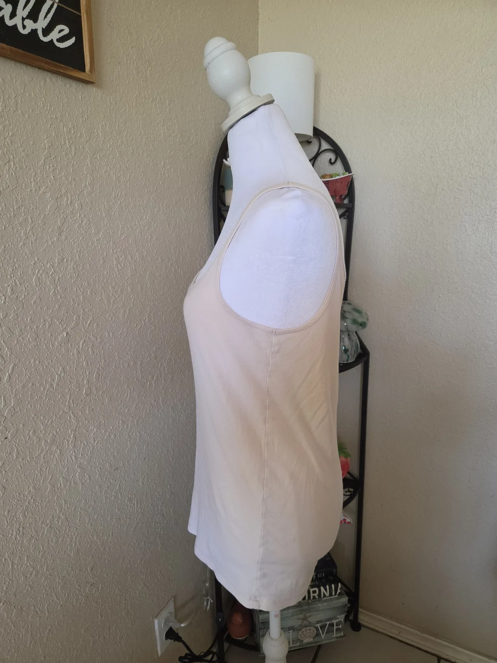 J. Crew Light Cream Scoop Neck Tank